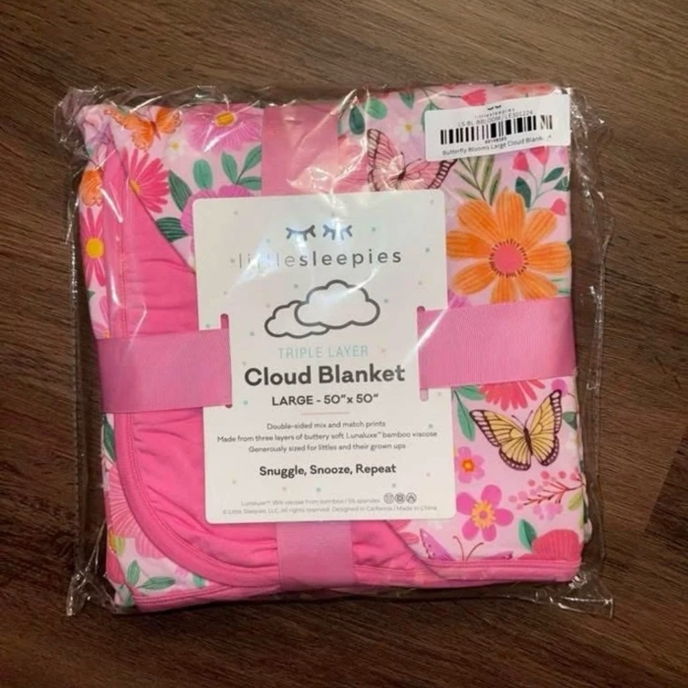NIB Little Sleepies Butterfly Blooms Cloud